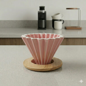 DRIPPER CERÁMICA MODELO ORIGAMI - ROSADO