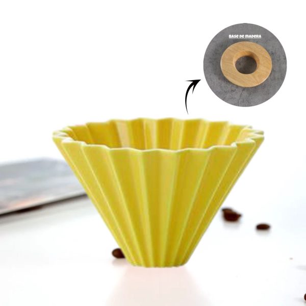 DRIPPER MODELO ORIGAMI AMARILLO + 50 FILTROS