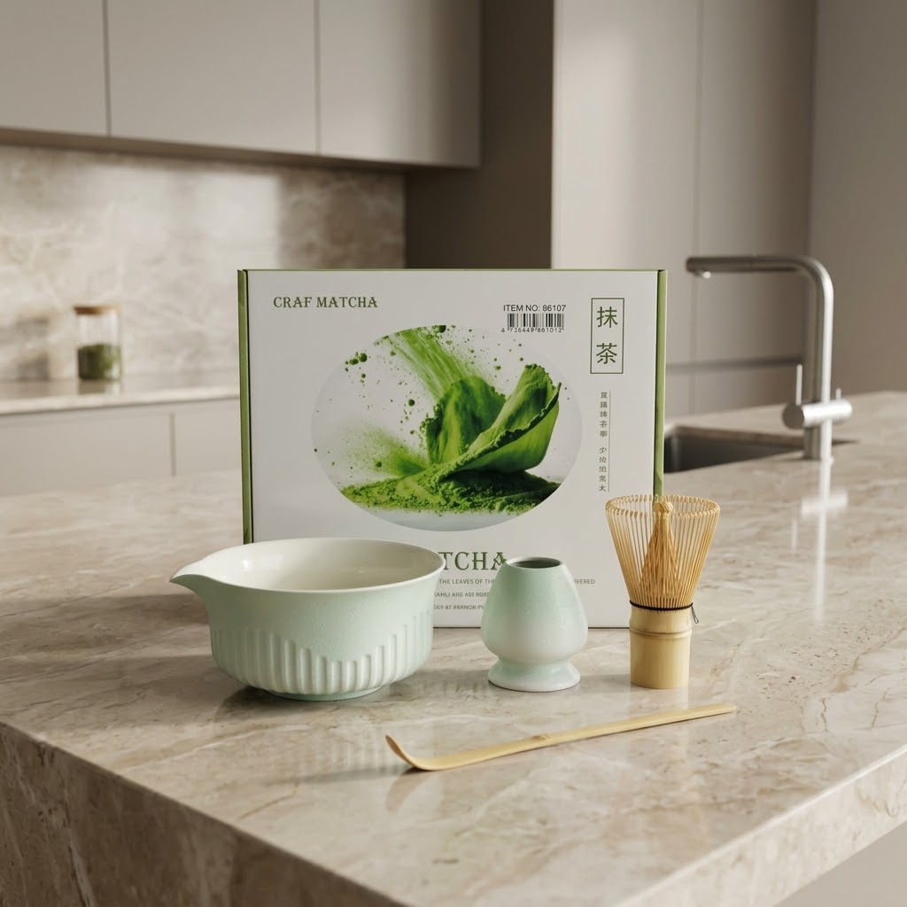 SET MATCHA X 4 PIEZAS - VERDE CLARO