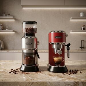 DELONGHI | CAFETERA DEDICA STYLE ROJO + MOLINILLO DEDICA
